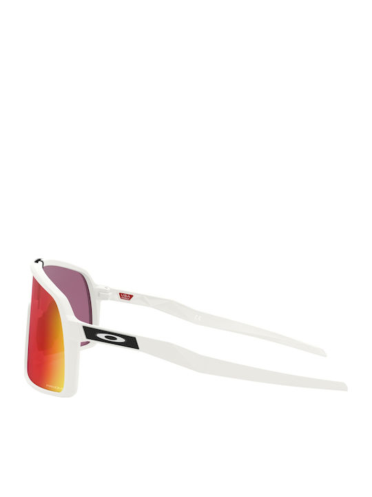 Oakley Sutro Men's Sunglasses with White Plastic Frame and Red Lens OO9406-06