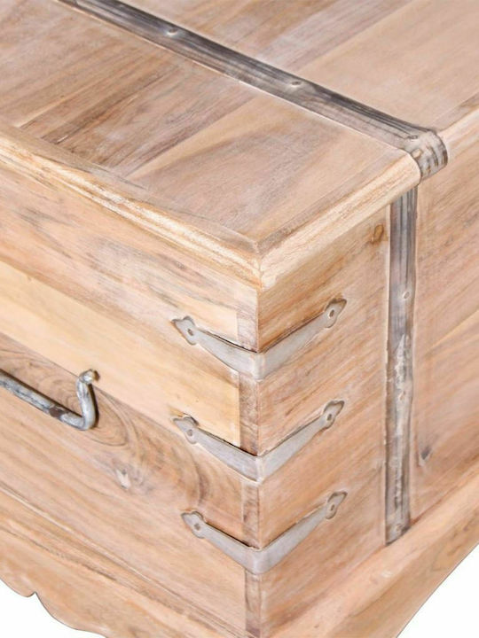 vidaXL Декоративна куфар Дърво Бежов 90x40x40бр
