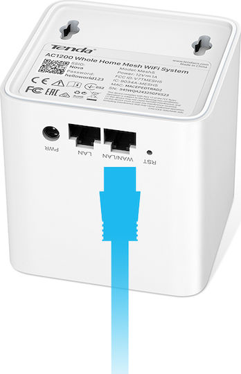 Tenda MW5 Rețea WiFi Mesh Punct de acces Wi-Fi 5 Banda Duală (2.4 și 5GHz) în Kit triplu