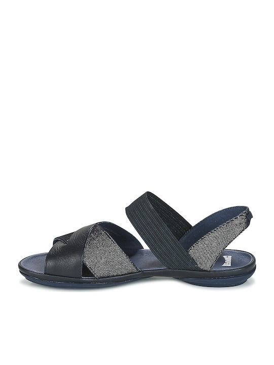 Right Nina Δερμάτινα Γυναικεία Σανδάλια Navy Μπλε