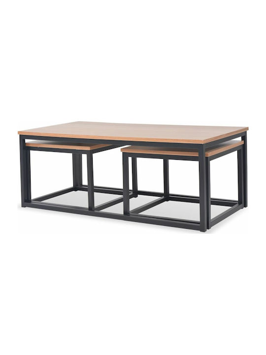 Rectangular Coffee Table Wooden Brown L120xW60xH45cm