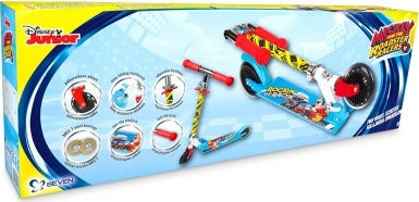Seven Kinderroller Klappbar Mickey & The Roadster Racers 2-Rad Hellblau