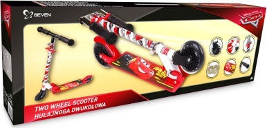 Seven Scuter Copii Pliabil Cars 2 Roți Pentru 6+ Ani Roșu