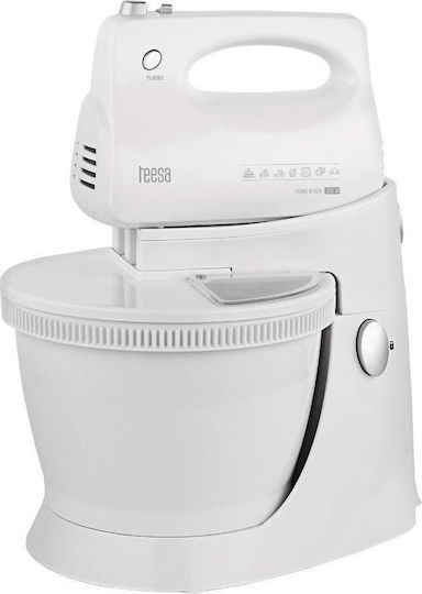 Teesa Μίξερ με Πλαστικό Κάδο 3.5lt Λευκό 300W
