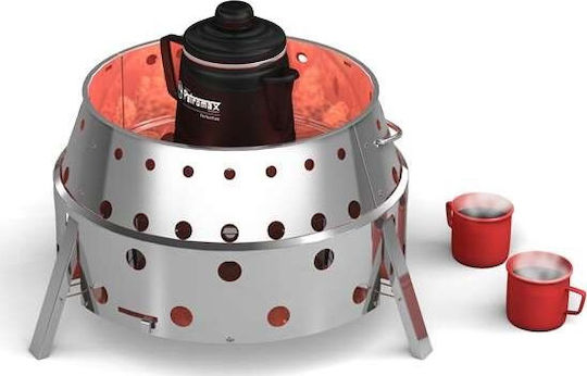 Petromax Atago Inox Portabilă Grătar cu Cărbuni 40cmx40cm