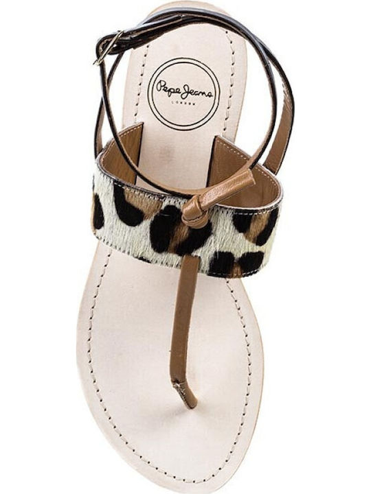 Basic Leder Flache Sandalen für Damen