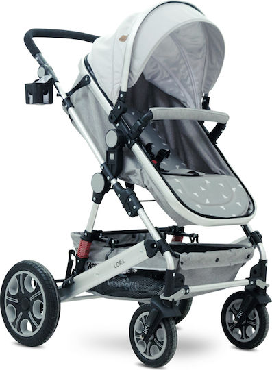 Lorelli Lora Multi Baby Stroller Reversible 2 in 1 Baby Stroller Suitable for Newborn Gray 11.65kg