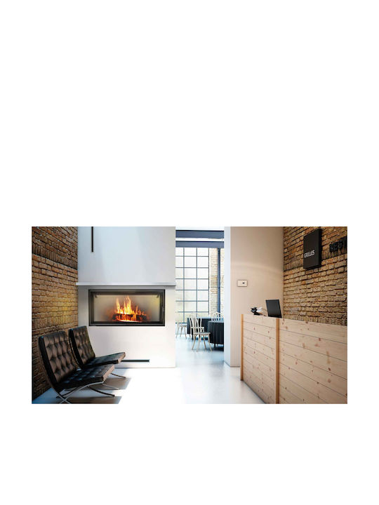 Kratki Lucy PW 20 W Ενεργειακό Τζάκι Ξύλου Καλοριφέρ 20kW Ίσιο με Ανοιγόμενη Πόρτα Κλειστού Δοχείου