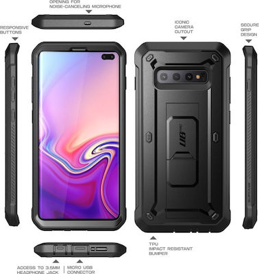 i-Blason Unicorn Beetle Pro Full Body Rugged Holster Case Μαύρο (Galaxy S10+)