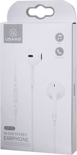 Usams EP-22 In-ear Handsfree with 3.5mm Connector White