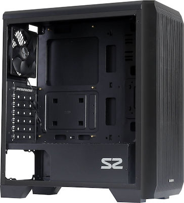 Zalman S2 Gaming Midi Tower Computer Case with Window Panel Black