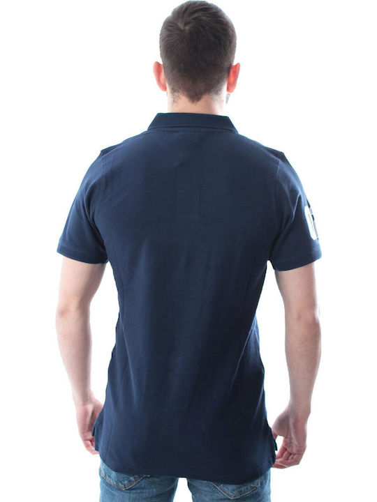 Russell Athletic Men's Short Sleeve Blouse Polo Navy Blue