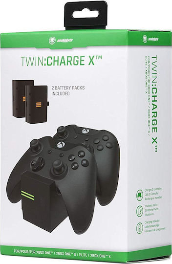 Snakebyte Twin:Charge X Charging Station for 2 controllers XBOX One with LED lighting Black