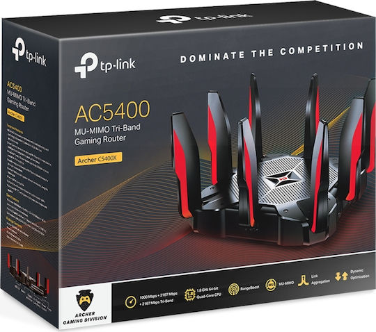 TP-LINK Archer C5400X v1 Ασύρματο Router Wi‑Fi 5 με 8 Θύρες Gigabit
