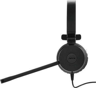 Jabra Evolve 30 II Mono На ушите Мултимедийни слушалки с микрофон и връзка USB-A / 3,5 мм жак в Черен цвят