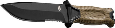 Gerber StrongArm Fixed Blade Pocket Knife Brown