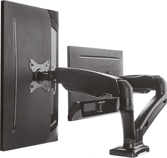 Icy Box Stand Desk Mounted for 2 Monitors up to 27" with Arm (IB-MS304-T)