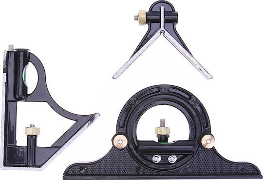Factory Factory Winkelmesser Zimmerleute Stahl Länge 30cm mit Winkelmesser und Wasserwaage