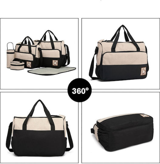 Miss Lulu Shoulder/Hand Diaper Bag Diaper Bag Black