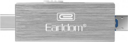 Earldom ET-OT24 Card Reader micro USB Type-C για microSD Ασημί