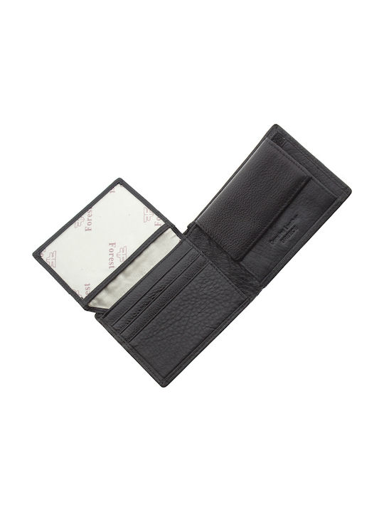 Small size leather wallet Forest 168-42-Black