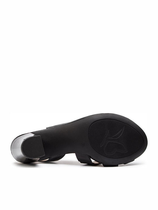 Din piele Sandale Negre
