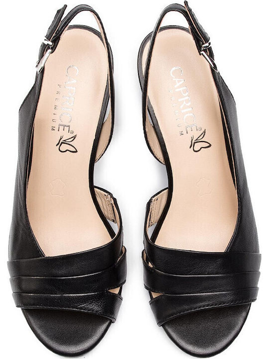 Din piele Sandale Negre