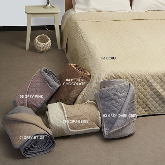 Sunshine Tagesdecken Super-King 03 Beige Schokolade 220x240cm