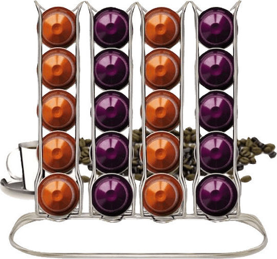 Iris Barcelona Ανοξείδωτο Stand Αποθήκευσης για 40 Κάψουλες Nespresso 24x9x20cm 3297-CR