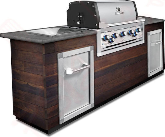 Broil King Imperial S 590 Газово Барбекю Решетка 81брx49брсм. с 5 бр 16кВт и Страничен Нагревател