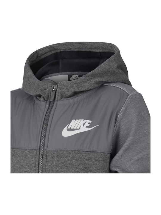 Nike Παιδική Ζακέτα Φούτερ Sportswear Advance Γκρι