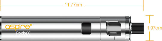 Aspire Pockex Pocket AIO Black Pen Kit 2ml με Ενσωματωμένη Μπαταρία
