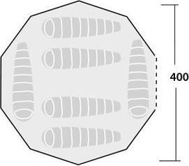 Robens Klondike Winter Camping Tent Teepee Beige for 6 People 400x270x175cm