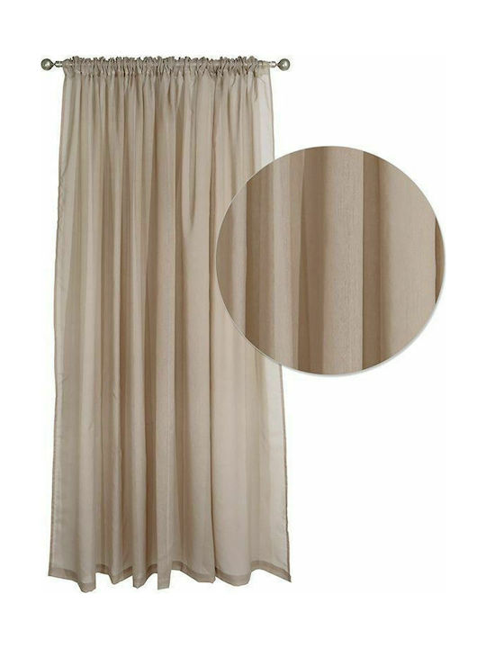 Das Home Curtain with Pencil Pleat 2190 Beige 300x270cm