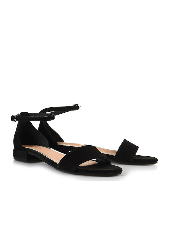 Gioseppo Women's Flat Sandals with Strap in Black Color