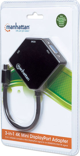 Manhattan USB-C / USB-A Докинг станция с HDMI 4K Черен (207720)