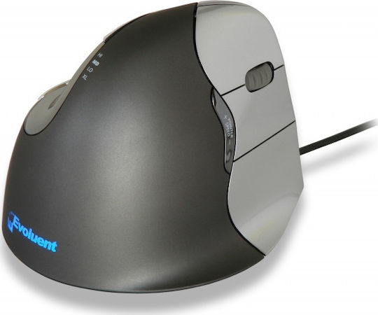 Bakker Elkhuizen Evoluent 4 Wired Mouse for Left-handed Gray