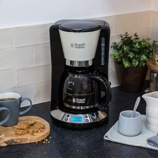 Russell Hobbs Προγραμματιζόμενη Καφετιέρα Φίλτρου 1100W Beige