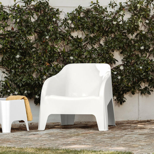 Outdoor-Stuhl Kunststoff Petra Matte Bianco 79x76.5x70εκ.