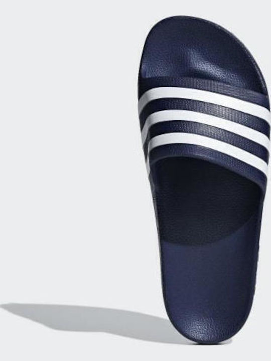 Adilette Aqua Men's Slides Dark Blue / Cloud White