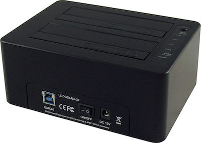 LC-Power Docking Station for 2 Hard Drives SATA 2.5" / 3.5" with Connection USB 3.0 (LC-DOCK-U3-CR)