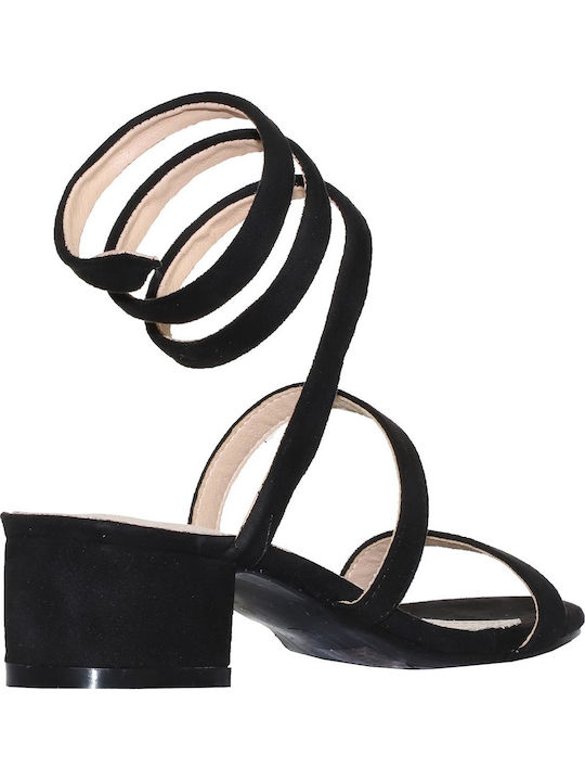 Suede Sandals Black