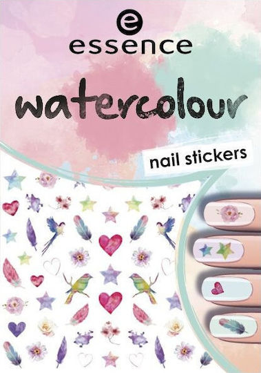 Essence Watercolour Nail Stickers Stickers with Design,art stickers for Nails 65pcs