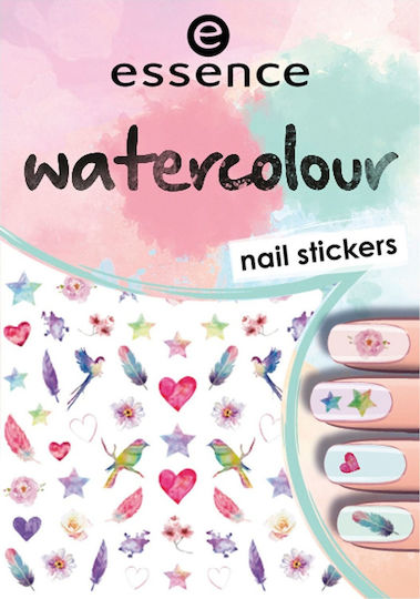 Essence Watercolour Nail Stickers Stickers with Design,art stickers for Nails 65pcs