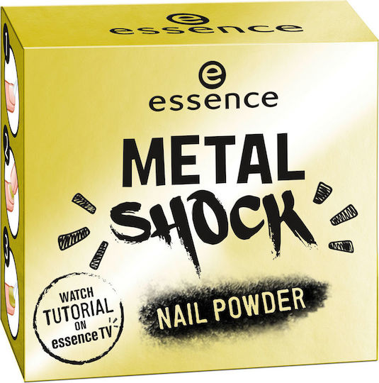 Essence Metal Shock Nail Powder Σκόνη Διακόσμησης για Νύχια σε Χρυσό Χρώμα