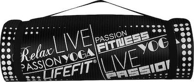 Lifefit Exclusive Covor de exerciții fizice Yoga/Pilates Negru (180x58x1.5cm)