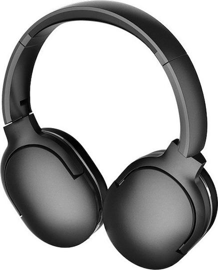 Baseus Encok D02 Pro Ασύρματα / Ενσύρματα Over Ear Ακουστικά με 40 ώρες Λειτουργίας και Quick Charge Μαύρα