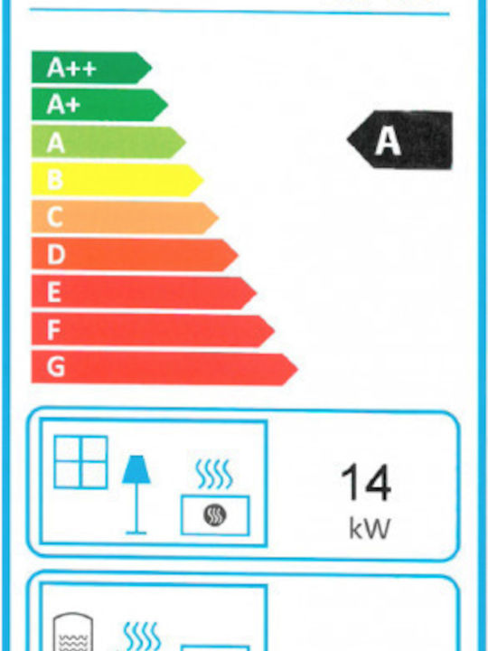 Salgueda Hogar Eco E659 REF600 670 Ενεργειακό Τζάκι Κασέτα Ξύλου 14kW Ίσιο με Ανοιγόμενη Πόρτα Κλειστού Δοχείου