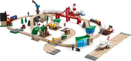 Brio Toys Railway World Deluxe Set Track for 3++ Years 33766