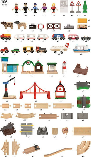 Brio Toys Railway World Deluxe Set Track for 3++ Years 33766